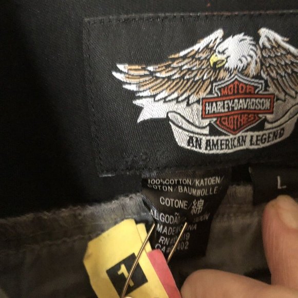 Harley Davidson Mens Short Sleeve Skull Crossbones Shirt - Picture 6 of 6